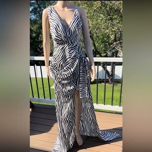 Lioness Women's Black and White Dress zebra print